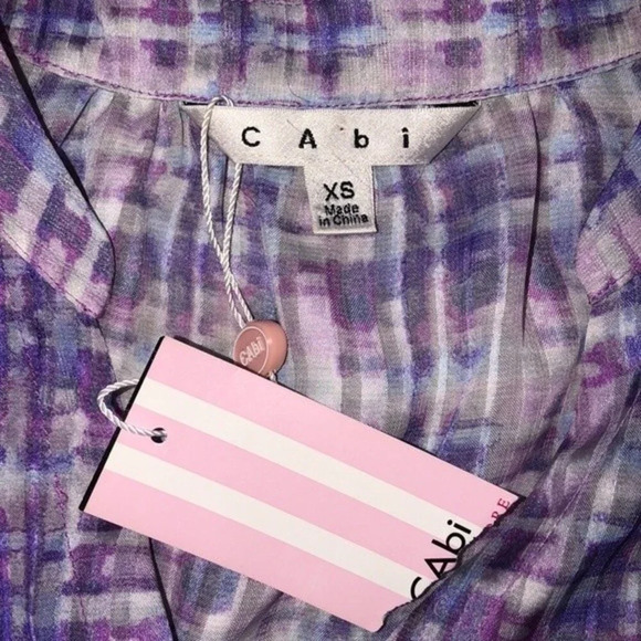 Cabi small purple floral top; new with tags - Picture 5 of 5